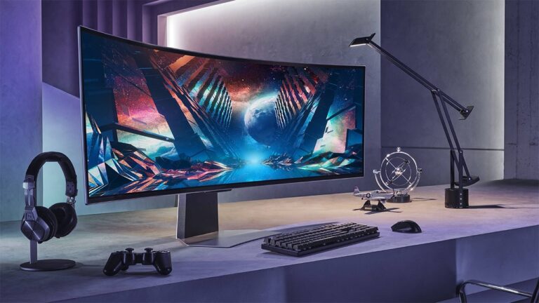 Save $800 Off a Massive 49″ Samsung Odyssey Gaming Monitor and Get a Second 24″ Monitor for Free