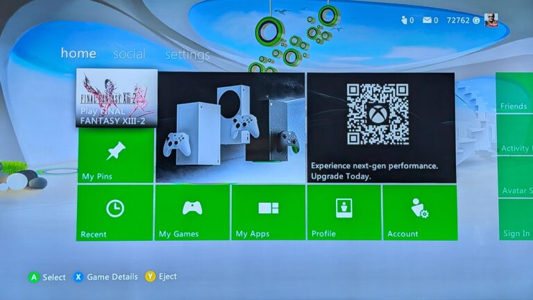 Microsoft Updates Xbox 360, Adds Xbox Series X/S Adverts