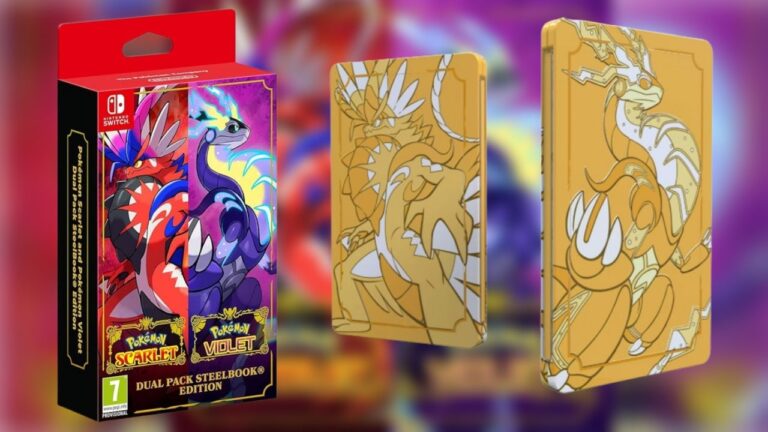 Pokémon Scarlet and Violet Steelbook Dual Pack is Back In Stock and Available Again at Nintendo for RRP £99.99