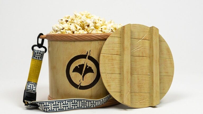 PlayStation Exclusive Ghost of Yotei Gets Official Popcorn Bucket Inspired by a Traditional Japanese Rice Bucket
