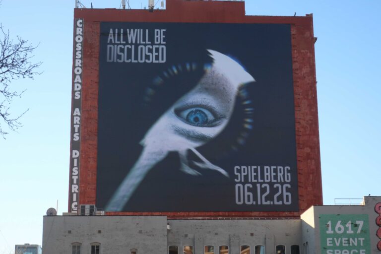 Steven Spielberg’s Disclosure Day Gets a Massive Mural Advertisement… in Downtown Kansas City