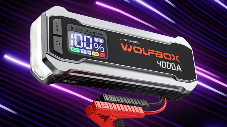 Save 43% Off the Wolfbox 4000A Cordless Jump Starter, Doubles as a 24,000mAh 65W Power Bank
