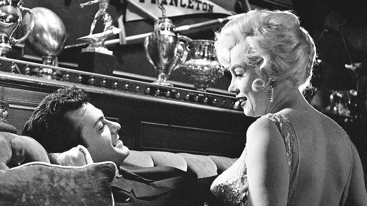 Tony Curtis basks in the glow of Marilyn Monroe in Some Like It Hot (1959).
