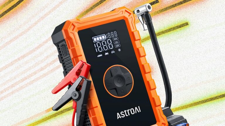 The AstroAI Cordless Car Jump Starter and Air Compressor (Tire Inflator) Drops to Just $35
