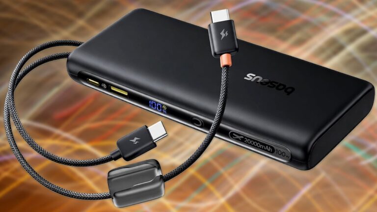 The Baseus 20,000mAh 100W Power Bank With Dual USB-C Cables Drops to Just $38.99